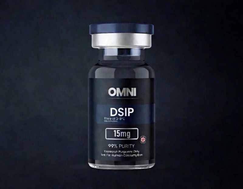 DSIP 15mg research peptide vial — delta sleep-inducing peptide, laboratory use only