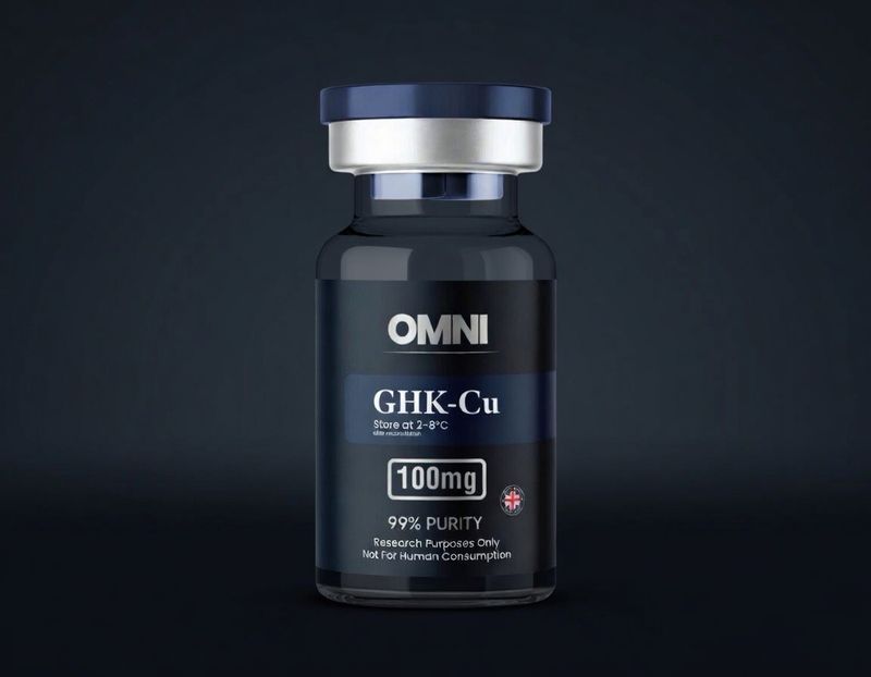 GHK-Cu 100mg copper peptide vial — research grade, laboratory use only