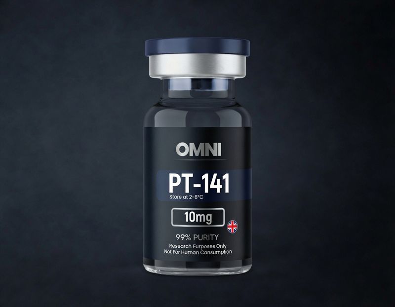 PT-141 10mg research peptide vial — bremelanotide, laboratory use only