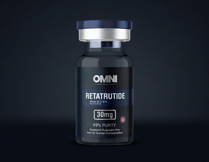 Retatrutide 30mg research peptide vial — research grade, laboratory use only